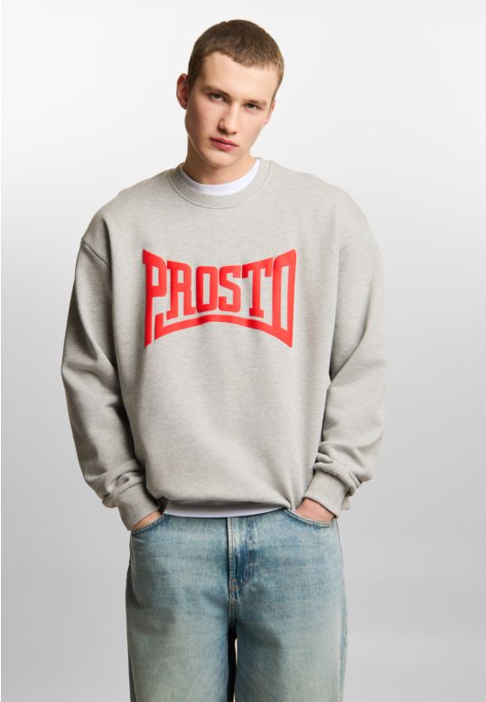 Ever bluza bez kaptura oversize bawełniana męska szara