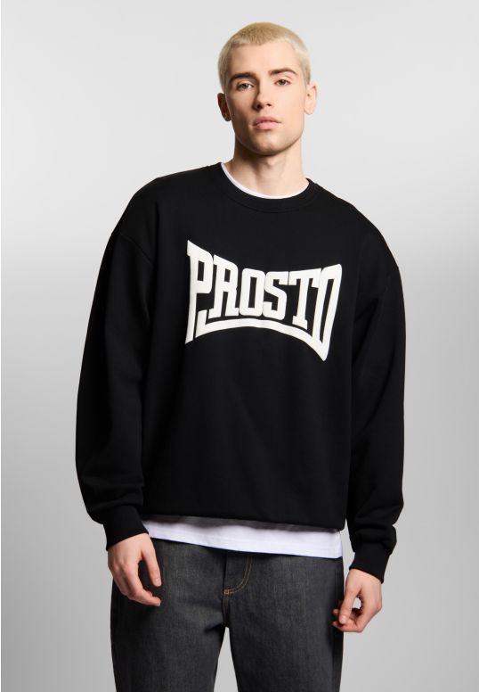 Ever bluza bez kaptura oversize bawełniana męska czarna