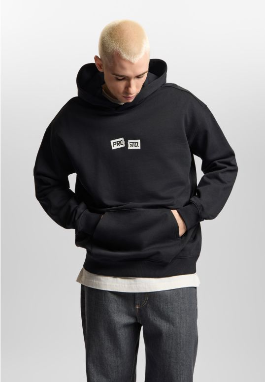 Crack Box bluza z kapturem regular męska czarna