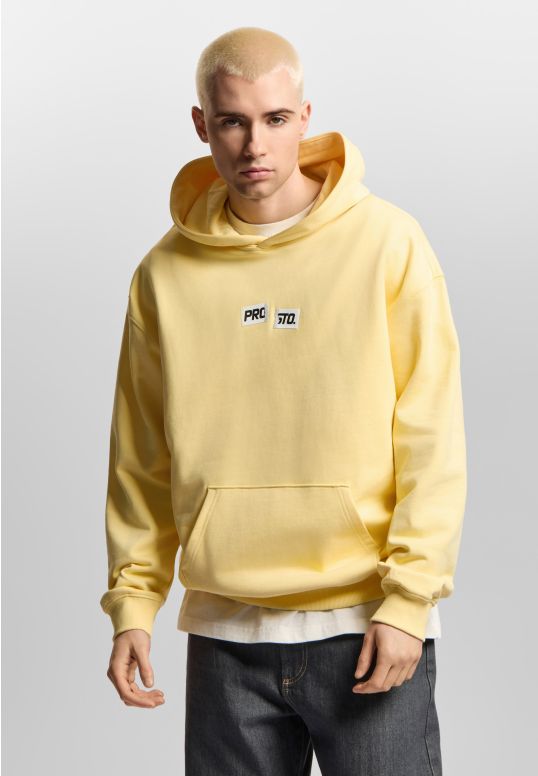 Crack Box bluza z kapturem regular męska żółta