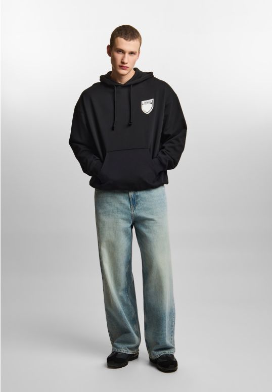 Shield Mini Splash bluza z kapturem oversize męska czarna