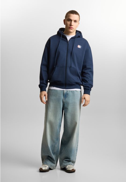 ST bluza z kapturem regular męska granatowa