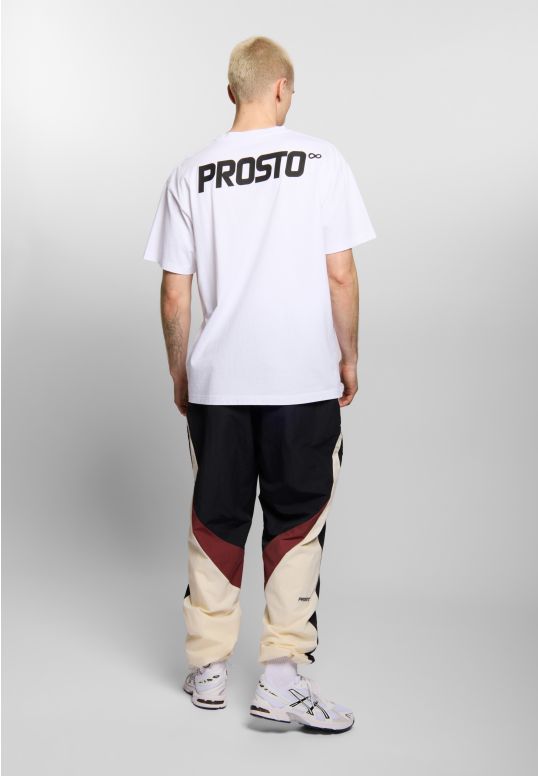 Big log Infinity t-shirt oversize bawełniany męski biały