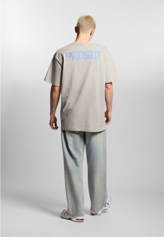 Big log Infinity t-shirt oversize bawełniany męski szary