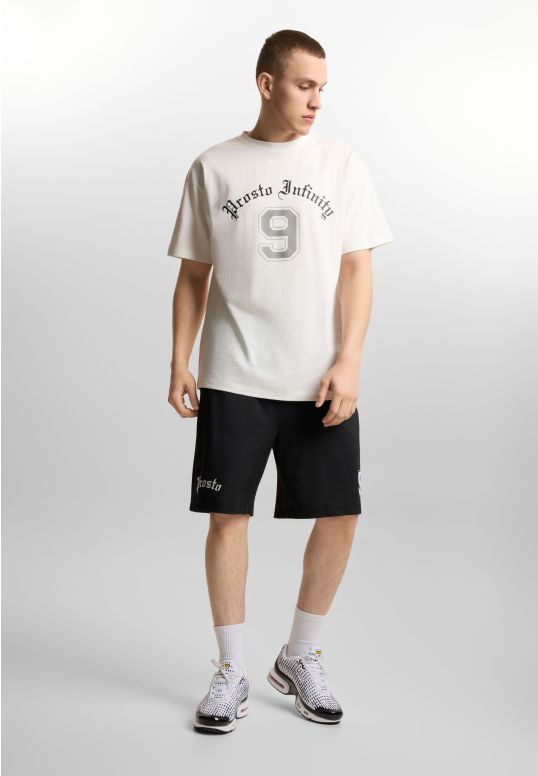 Nine t-shirt oversize męski bawełniany żółty