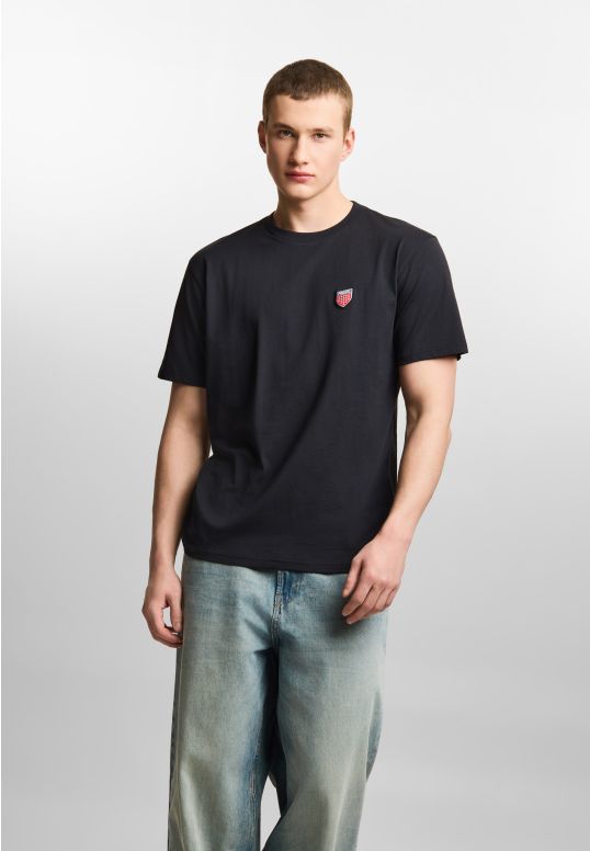 Shield Small t-shirt regular bawełniany męski czarny