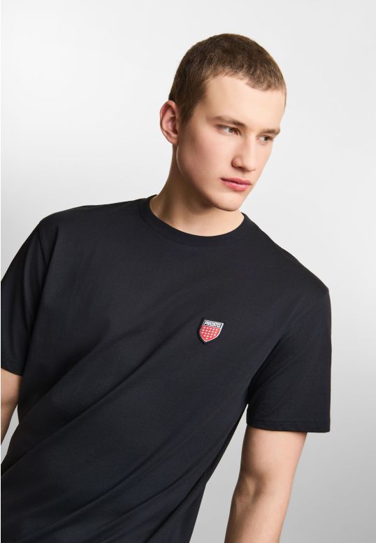 Shield Small t-shirt regular bawełniany męski czarny