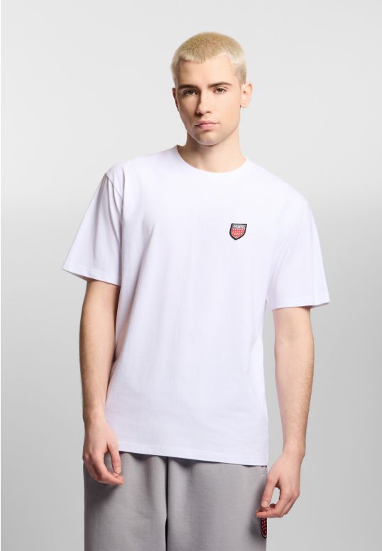 Shield Small t-shirt regular bawełniany męski biały