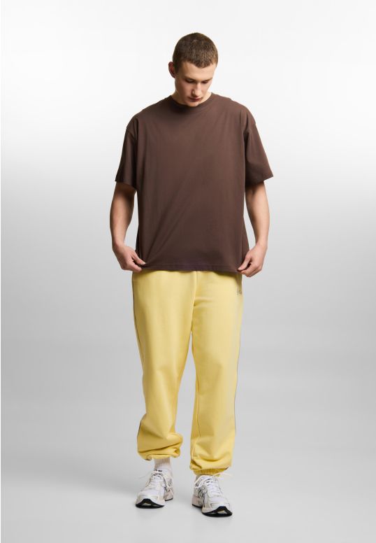 Shield Mini Splash t-shirt boxy bawełniany męski brązowy