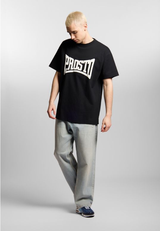 Ever t-shirt oversize bawełniany męski czarny