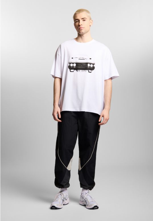 Polonez t-shirt boxy męski bawełniany biały