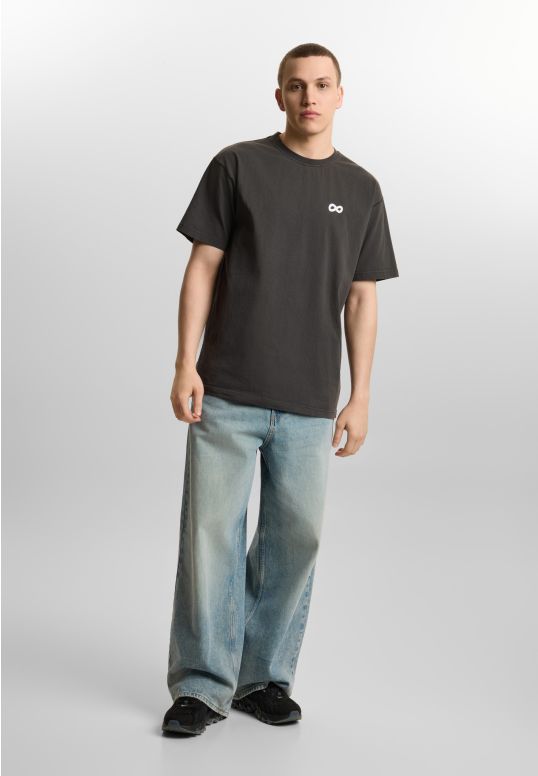 Infinity D t-shirt oversize męski czarny