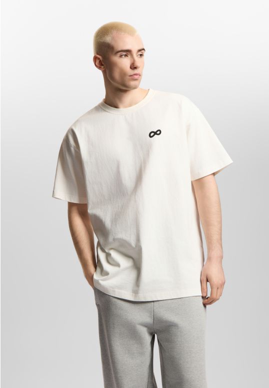 Infinity D t-shirt oversize męski biały
