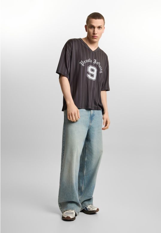 Polo Nine t-shirt oversize męski czarny