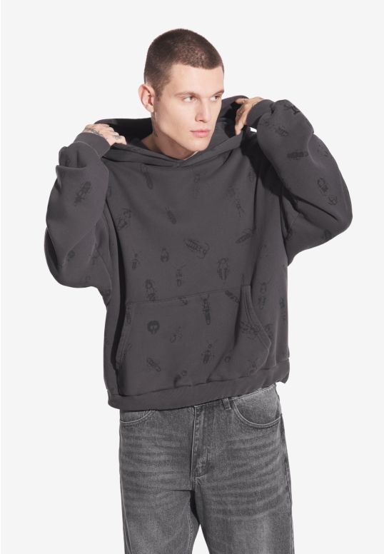 Insects bluza z kapturem grafitowa
