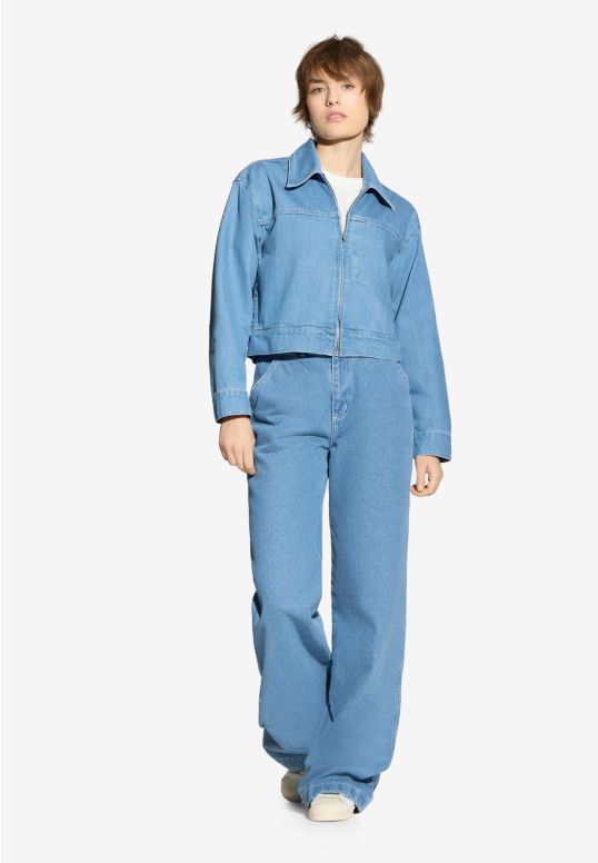 Jacket Work kurtka jeansowa damska niebieska