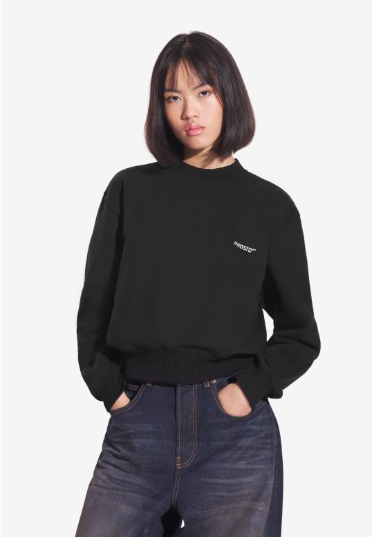 Bomb women's hoodless sweatshirt black