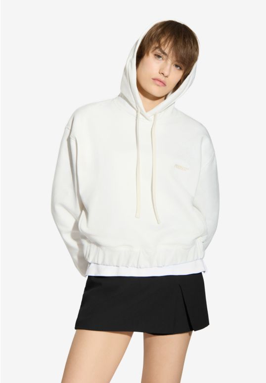 Bomb women's hooded sweatshirt white