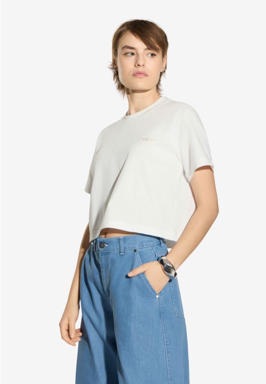 Heavyweight women's cotton t-shirt white