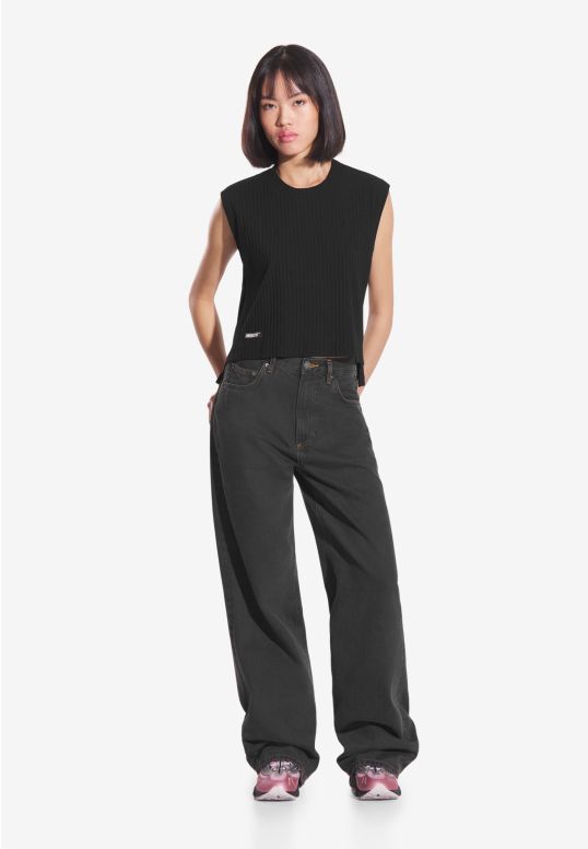 Bamboo top for women black