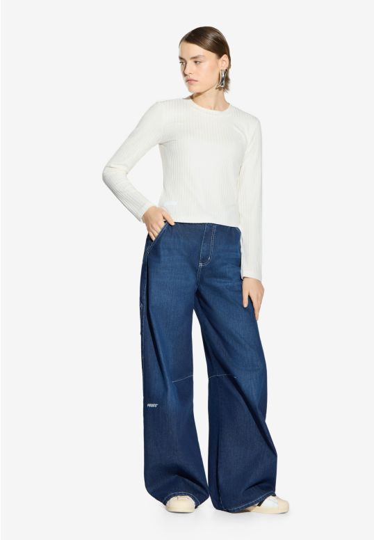 Bamboo longsleeve women's white