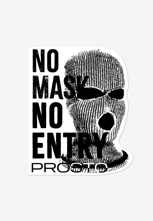 Naklejka No Mask No Entry